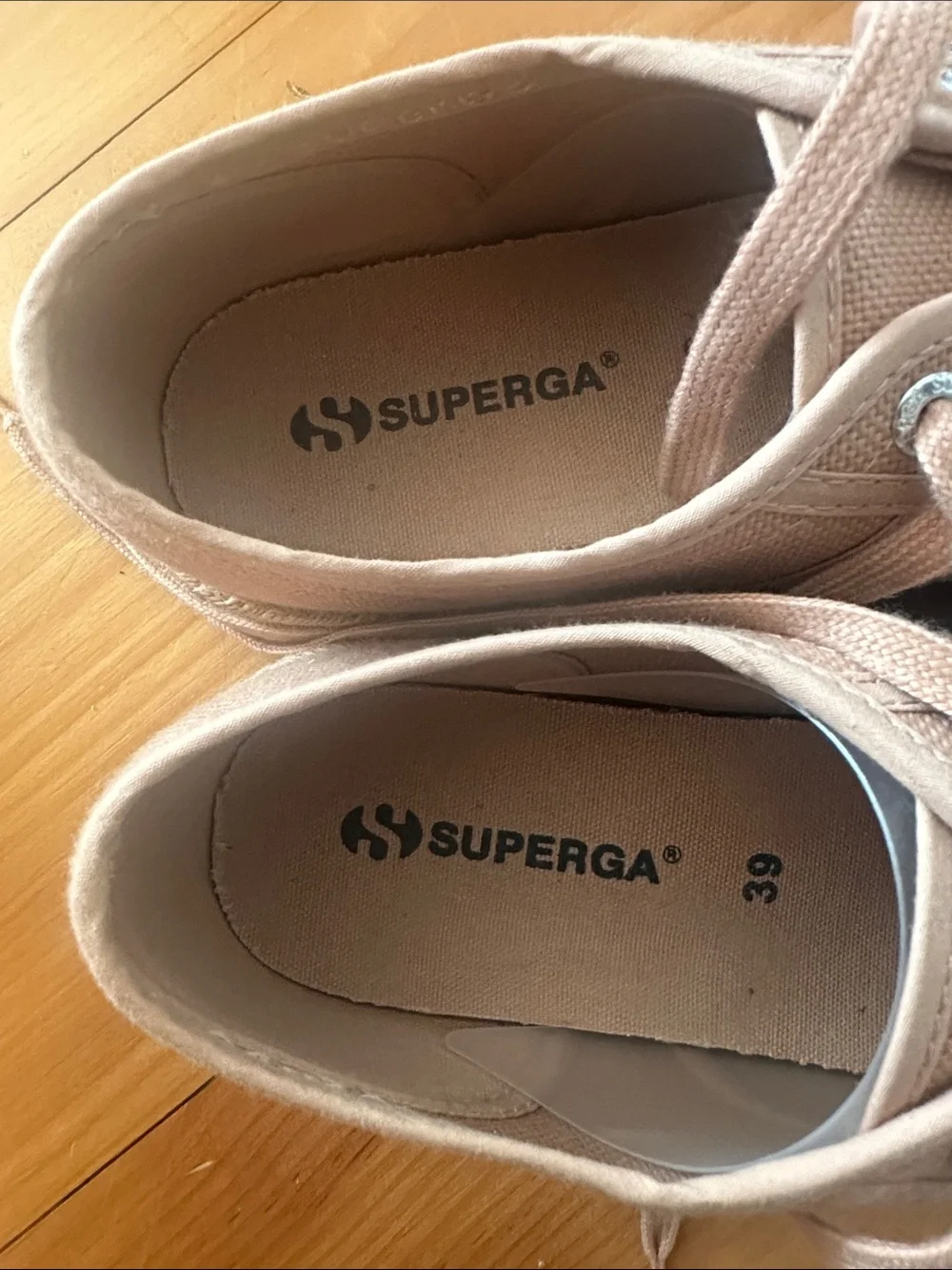 Superga Beige Canvas Espadrille Sneakers with Jute Trim